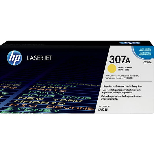 HP 307A Yellow Original LaserJet Toner Cartridge (CE742A)