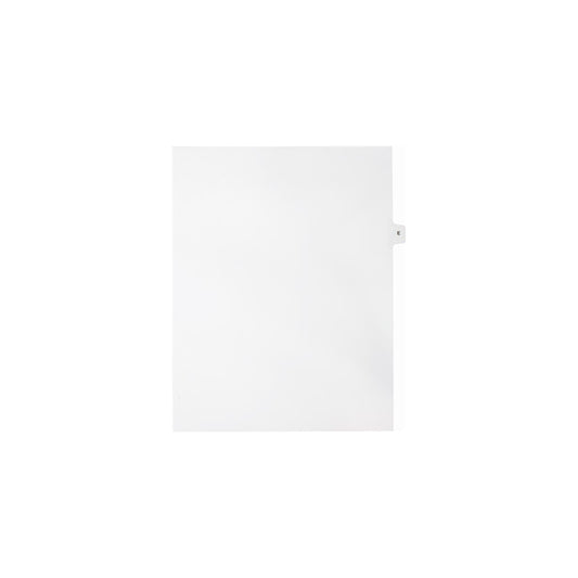 Onglets Sterling Alpha Singles, lettre E, blancs, format lettre, coupe 1/15e, paquet de 25
