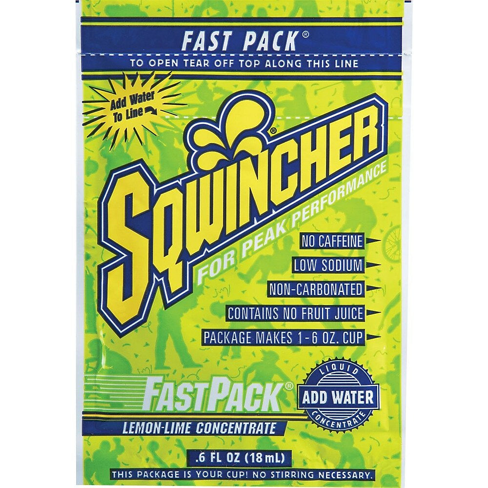 Sqwincher Fast Pack Rehydration Lemon-Lime Drink Mix - 50 Pack