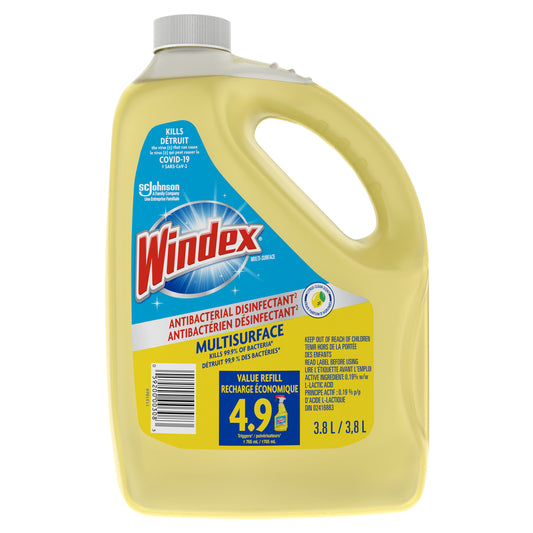 SC Johnson Windex Multi-Surface Antibacterial Disinfectant - Citrus - 3.78 L
