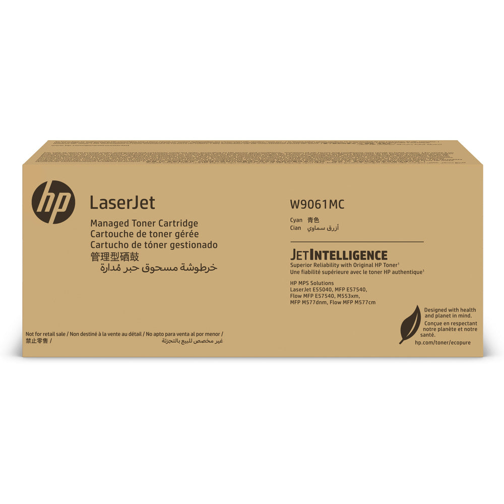Cartouche de toner HP cyan authentique Managed LaserJet (W9061MC)