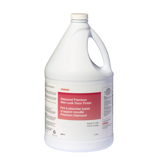 Staples Diamond Premium Wet Look Floor Finish - 3.78 L