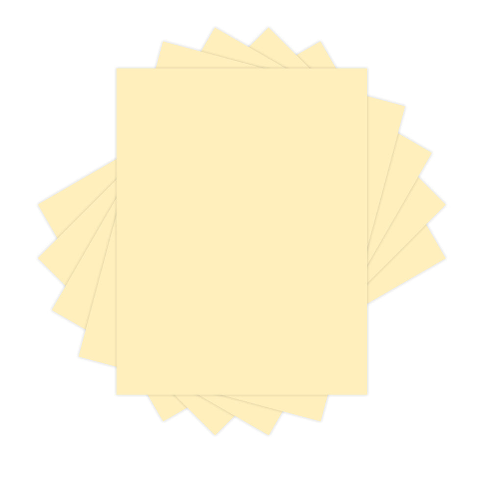 Lettermark Colors Vellum Bristol Paper - 8.5" W x 11" H - Cream - 250 Sheets (94345)