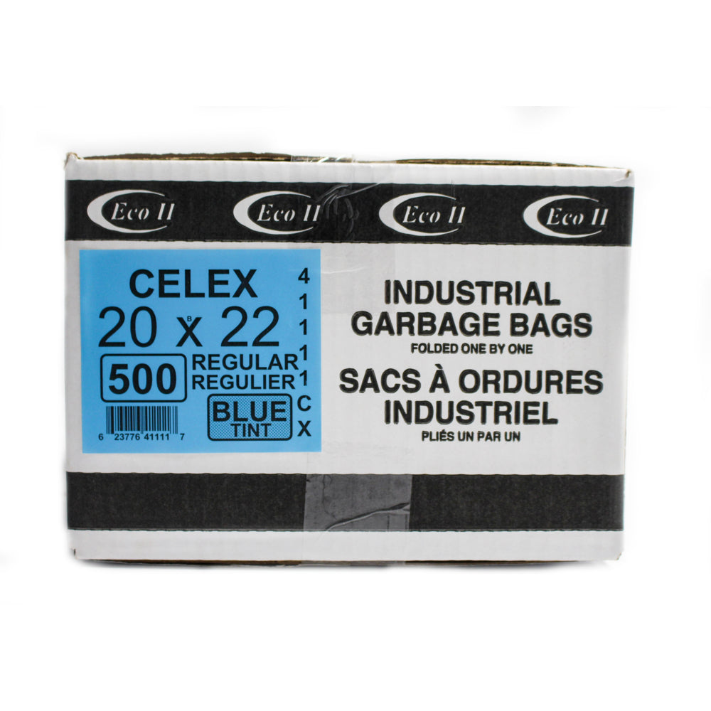 Eco II Garbage Bags - 20" x 22" - Blue Tint - 20 x 22" - 500 Pack