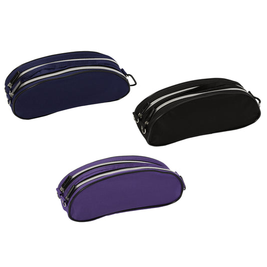Staples Nylon Dual Zipper Oblong Pencil Case - Assorted Colours