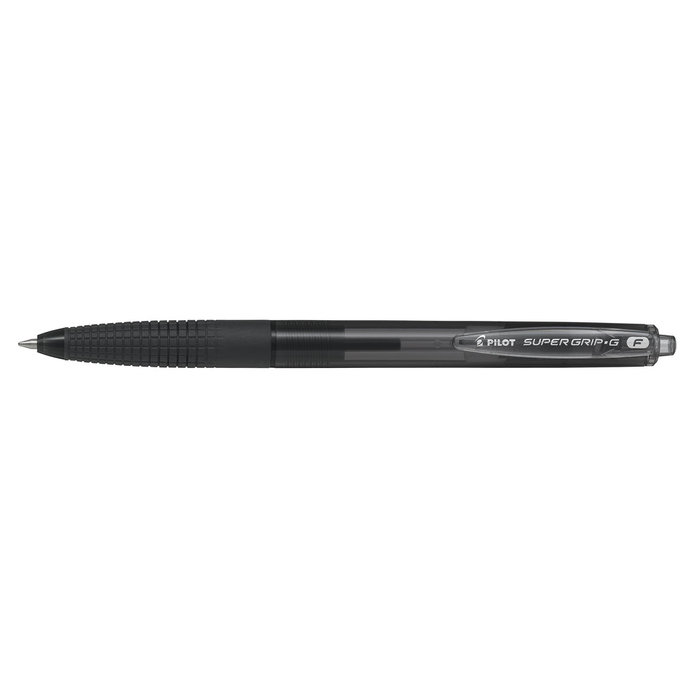 Stylo à bille rétractable Pilot Super Grip G - Pointe fine - Noir