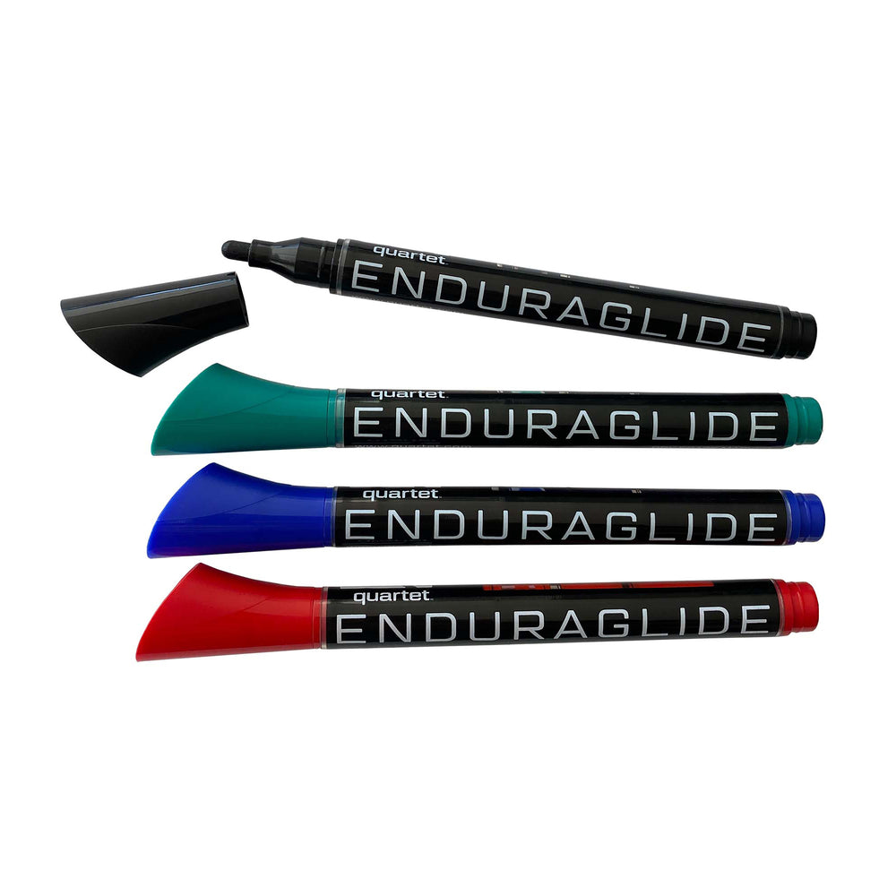 Marqueurs effaçables à sec Quartet EnduraGlide – Couleurs assorties – Paquet de 4