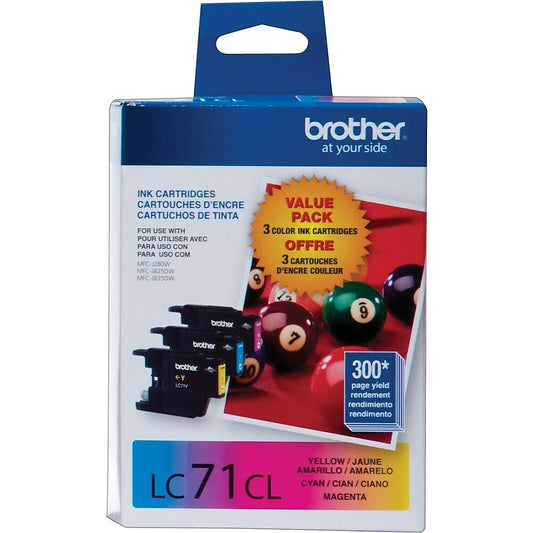 Brother LC71 Colour Ink Cartridges, Combo Pack (LC713PKS)
