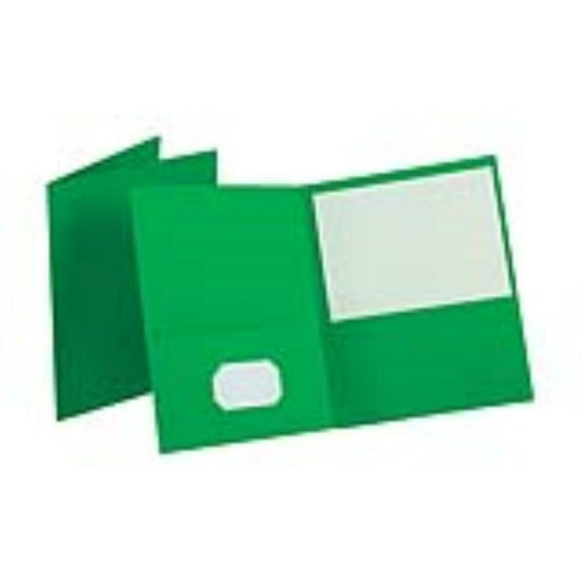 Oxford Twin Pocket Folder - Green - 6 Pack