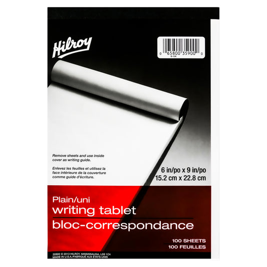 Bloc-notes Hilroy Social Stationery, écriture simple, 100 feuilles