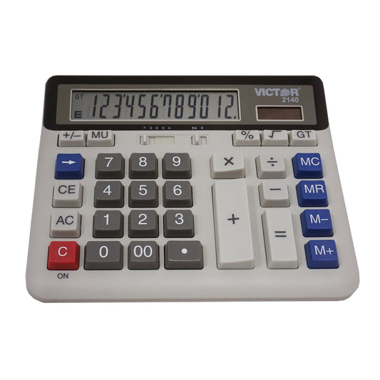 Calculatrice de bureau Victor 2140 à 12 chiffres avec écran extra large