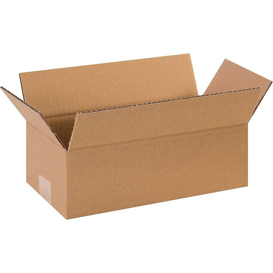 Corrugated Shipping Box - 12" L x 6" W x 4" H - Kraft - 25 Pack
