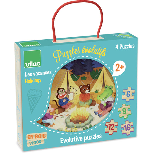 Coffret de puzzles de vacances Vilac