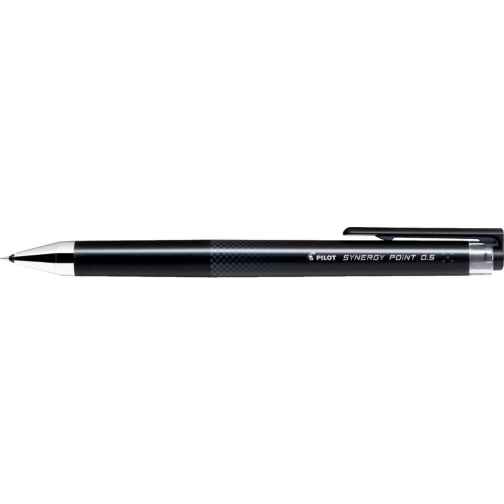 Pilot Synergy Point Retractable Ball Point Pen, 0.5 mm, Black, 12/box