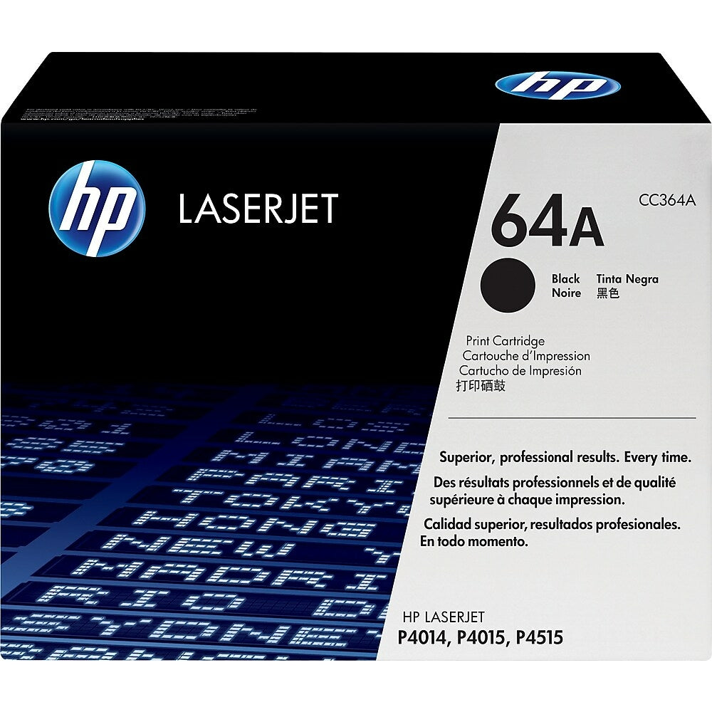 Cartouche de toner noir HP 64A (CC364A) LaserJet d'origine