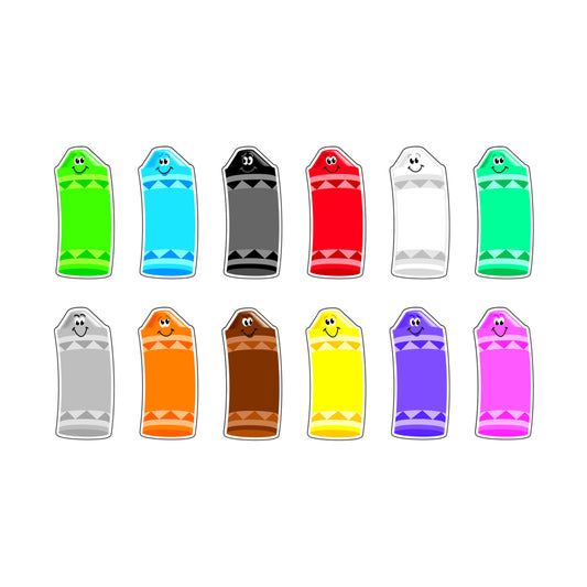 TREND Enterprises Crayon Colors Classic Accents Variety Pieces - 5.5" tall - 72 Pieces