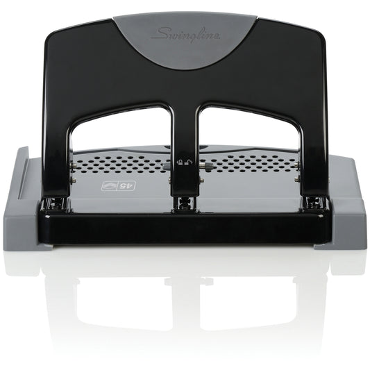 Perforatrice 3 trous Swingline SmartTouch Low Force - Capacité de 45 feuilles - Trou de 9/32 po - Noir