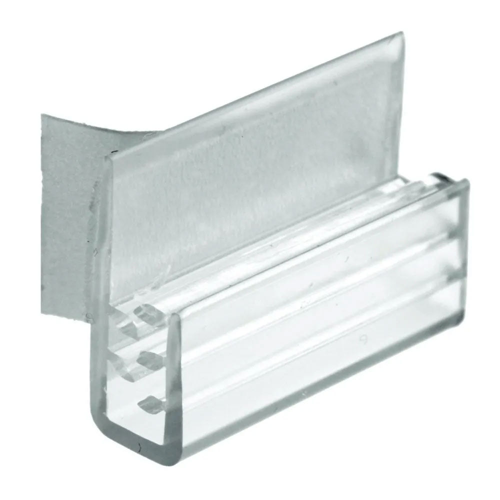 Eddie's Adhesive Backed Small Sign Holder with Rubber Gripper - Clear - 100 Pack