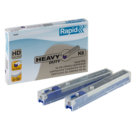 Agrafes à cartouche Rapid Heavy Duty - Capacité de 2 à 25 feuilles - Bleues