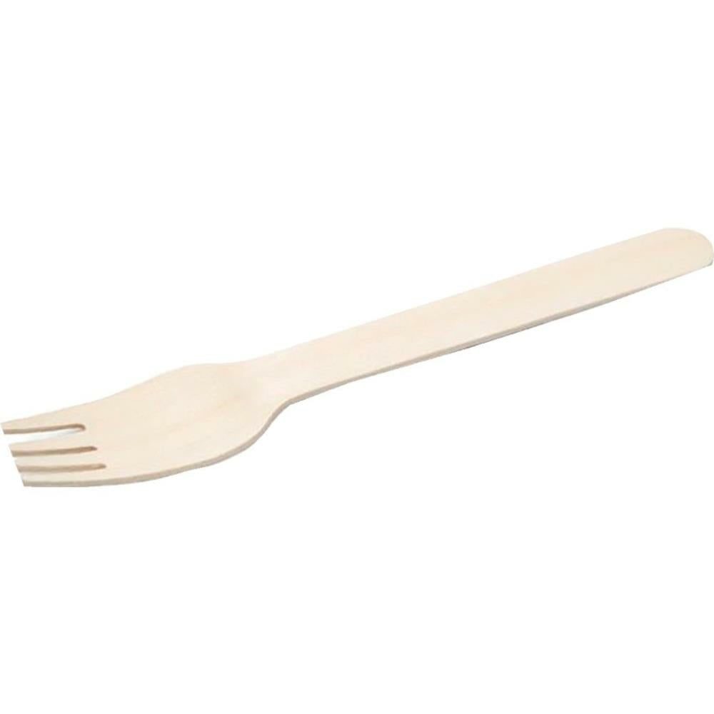 Fourchette compostable en bois de 6 po, paquet de 100