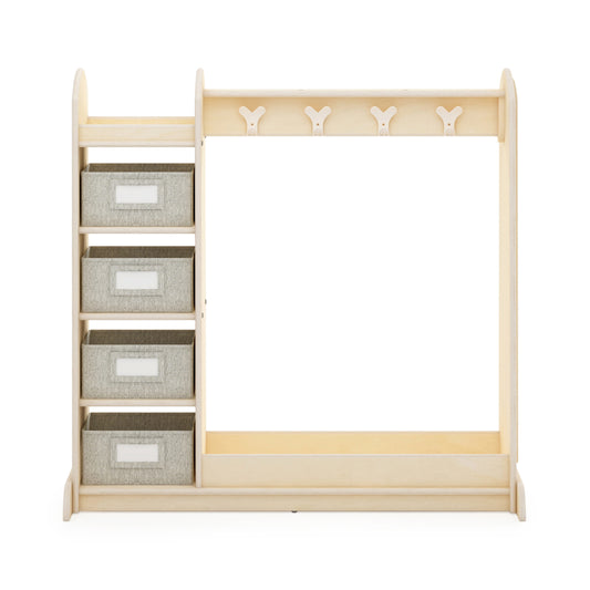 Guidecraft EdQ Essentials Dress Up Storage with Bins - Natural