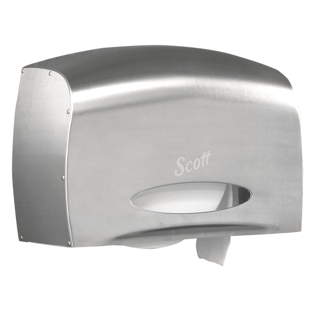 Distributeur de papier toilette Scott sans mandrin (09601) - Acier inoxydable