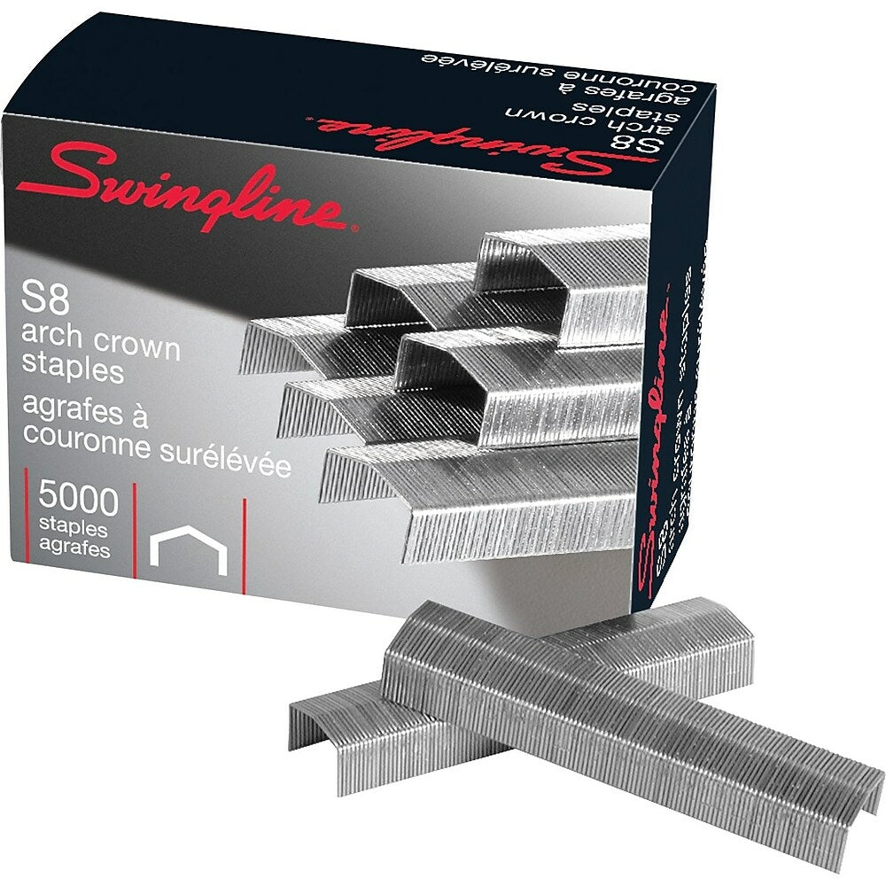Swingline 1/4" Arch Crown Staples, 5000 Pack