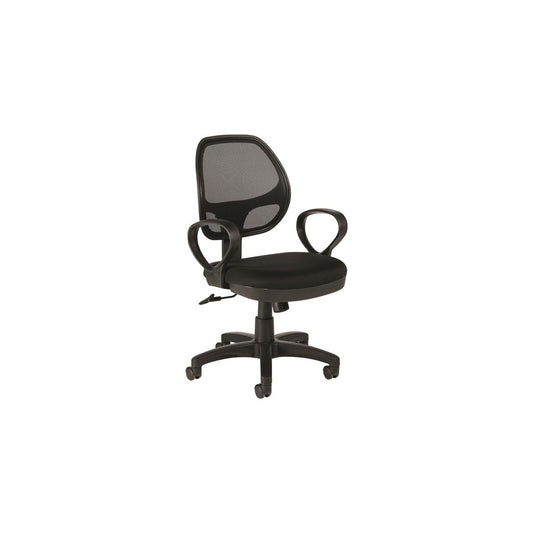 Fauteuil bas inclinable Global Geo 38" avec dossier en maille - Noir