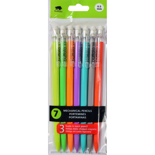 Buffalo Mechanical Pencils - 0.5mm - 7 Pack