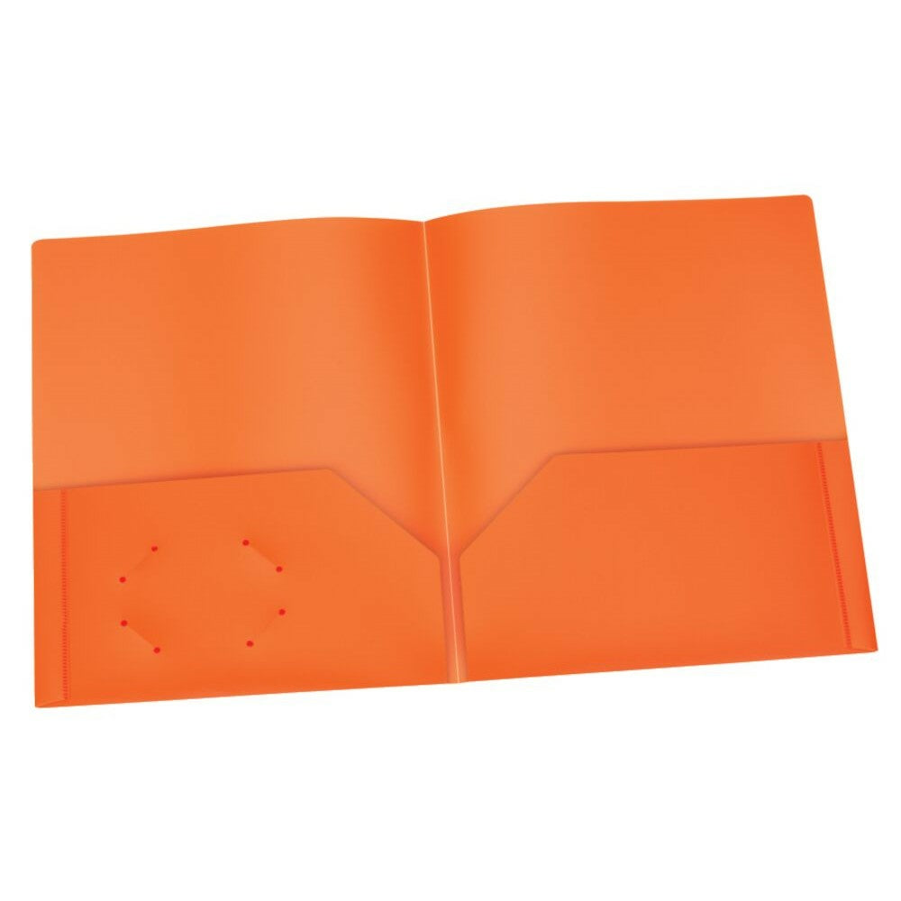 Chemises Oxford Poly à deux pochettes - Format lettre - Orange - Paquet de 25