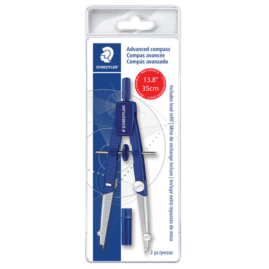 Staedtler-Mars 13" Spring-Bow Compass And Lead In Plastic Pouch