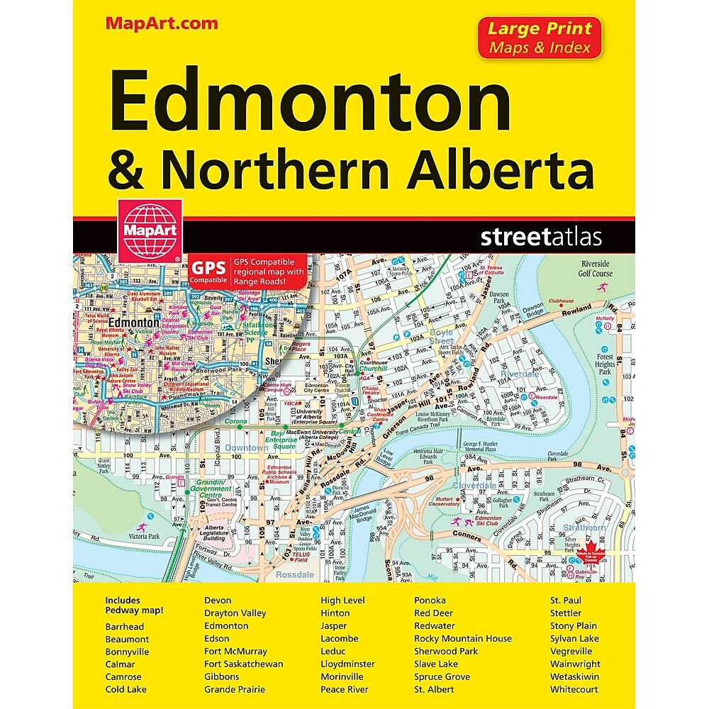 MapArt Edmonton Deluxe Street Gde