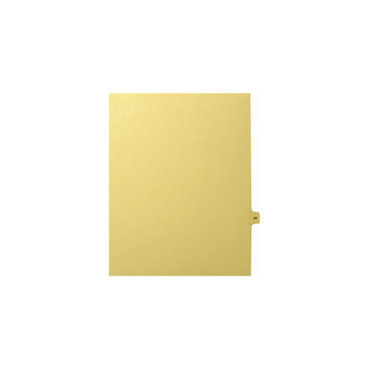 Sterling Numeric Singles Tabs, #41, Buff, Letter Size, 1/15th Cut, 25/pk