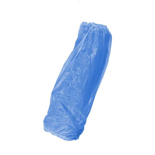 Manchons jetables Forcefield en polyéthylène - 40,6 cm - Bleu - Paquet de 1 000
