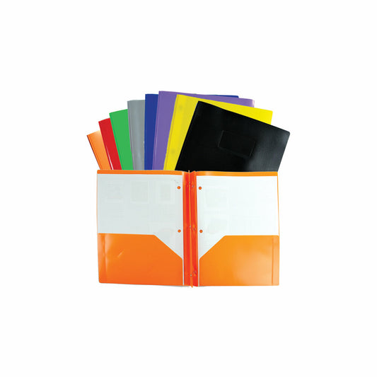 Winnable 2-Pocket Poly Tang Report Cover - Assorted Colours