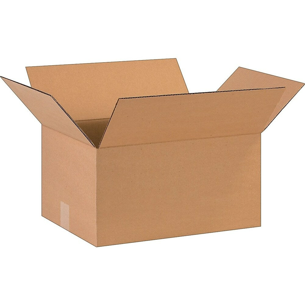 Staples Corrugated Shipping Box - 16" L x 12" W x 8" H - Kraft - 25 Pack