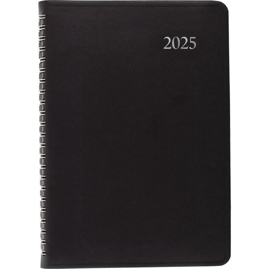 Staples 2025 Weekly/Monthly Planner - 8" H x 4-7/8" W - Black - Bilingual