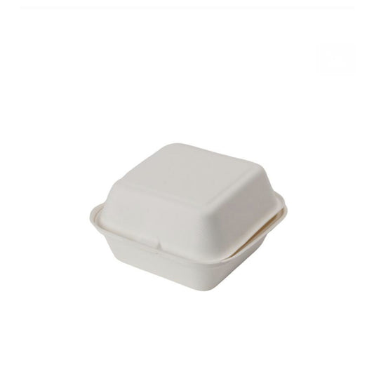 Eco-Packaging Compostable Sugarcane Clamshell Container - 500 Pack