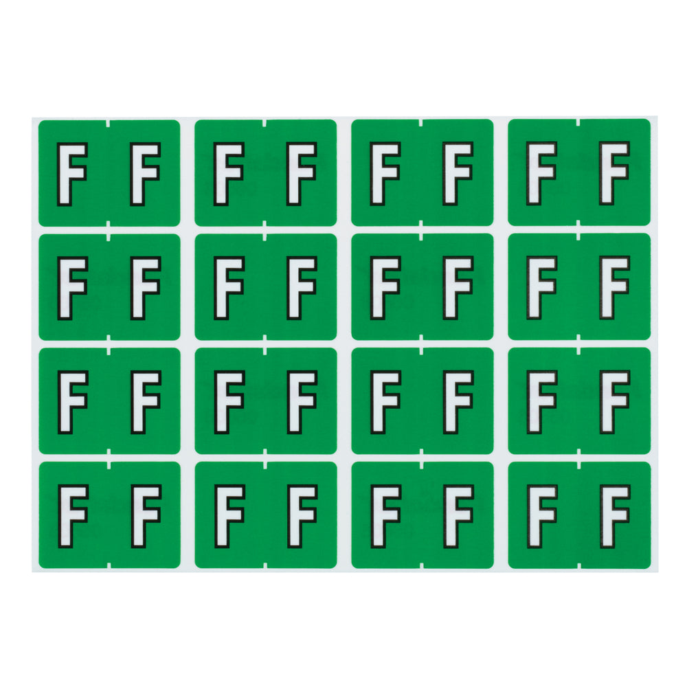 Pendaflex A-Z Light Green End Tab Filing Labels - F - 240 Pack