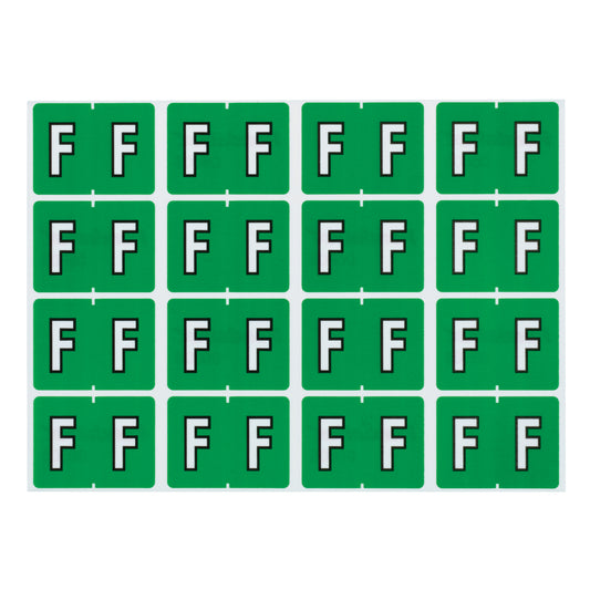 Étiquettes de classement Pendaflex AZ vert clair à onglets - F - Paquet de 240