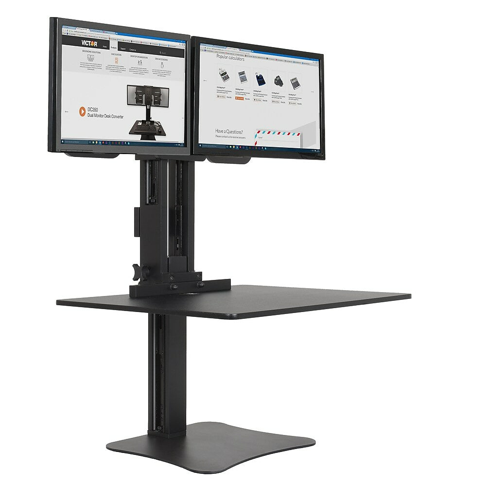 Victor High Rise Manual Dual Monitor Standing Desk (DC350)