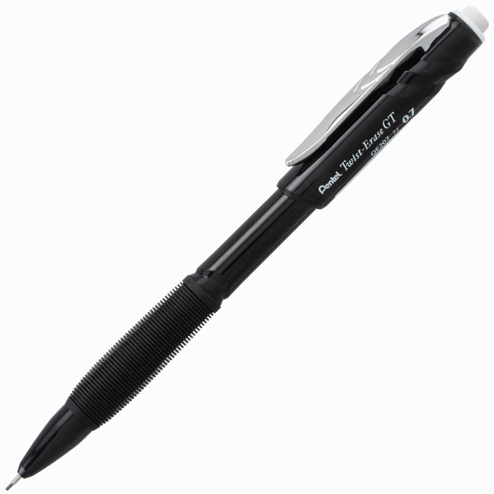 Pentel Twist-Erase GT Mechanical Pencil - 0.7mm - Black - 12 Pack