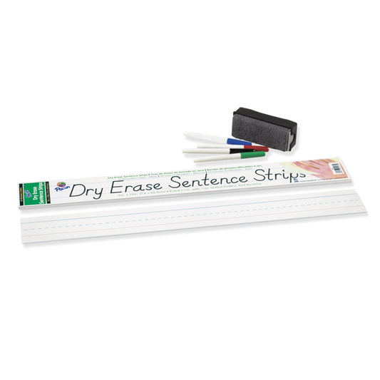 Pacon Dry-Erase Sentence Strips 3" x 24" White