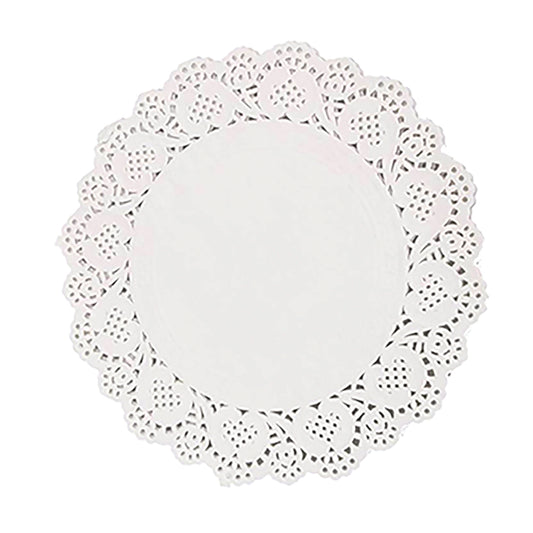DBLG Imports Round Doilies - White - 4" - 100 Pack