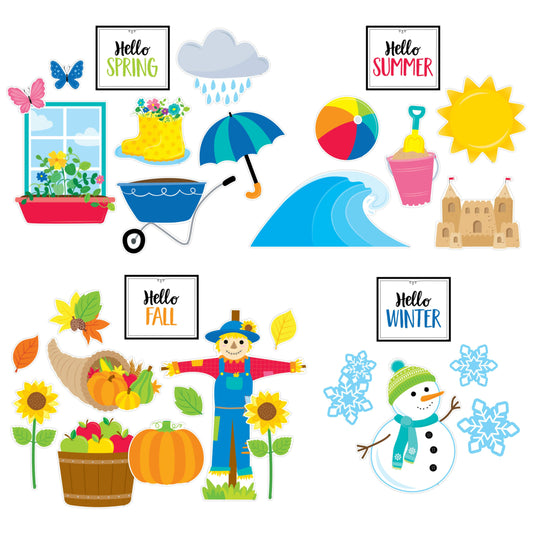 Creative Teaching Press Year-Round Seasonal Accents Bulletin Board - 30 Pieces