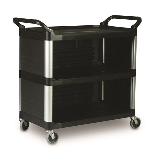 Rubbermaid Utility Cart with Enclosed Panels - Black