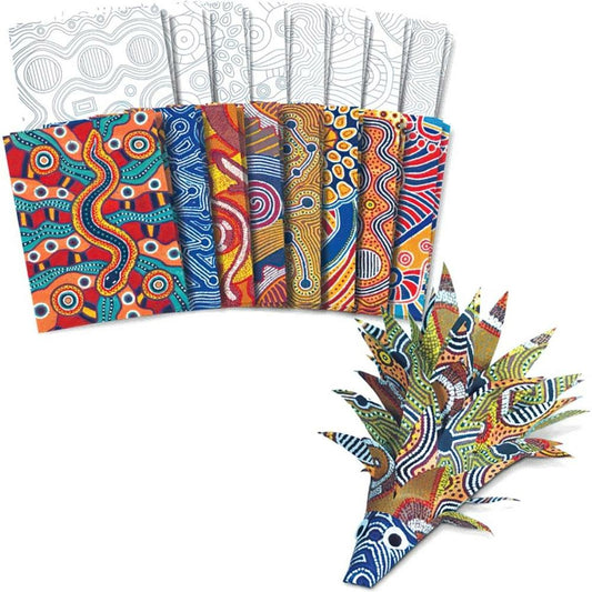 Roylco Down Under Craft Paper, 22 x 28 cm, 8 Designs, 32 Sheets/pkg.