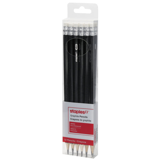 Staples HB/2 Graphite Pencils - 12 Pack