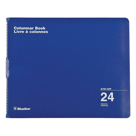 Cahier à colonnes Blueline, 24 colonnes, 80 pages, 12" x 14-15/16"
