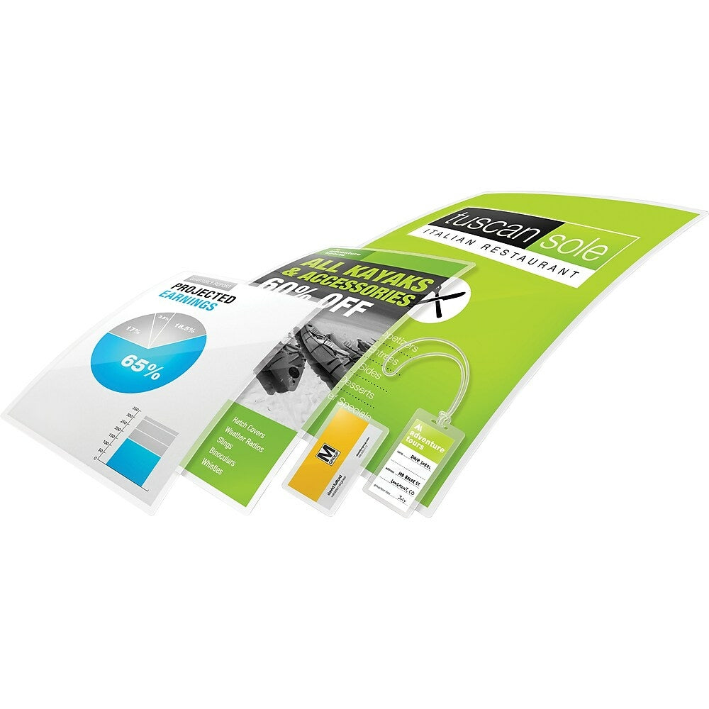 Pochettes de plastification thermique Swingline GBC UltraClear, 9" x 11-1/2", 3 mil, format lettre, paquet de 25